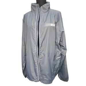 Rawgear Gray Lightweight Windbreaker Jacket Men M Full Zip Athletic Streetwear